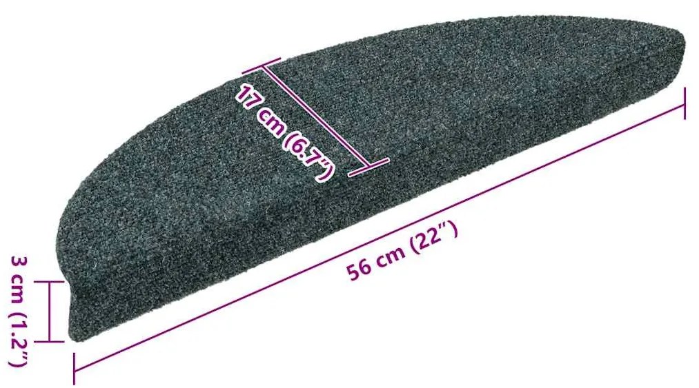 20 db zöld öntapadó lépcsőszőnyeg 56 x 17 x 3 cm