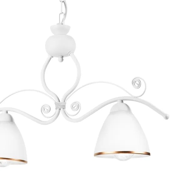 Csillár láncon RETRO 2xE27/60W/230V matt fehér