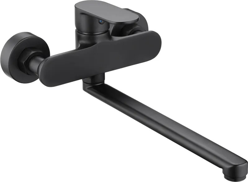 Mexen Milo fürdőkád csaptelep, hosszú kifolyó, fekete - 71335-70