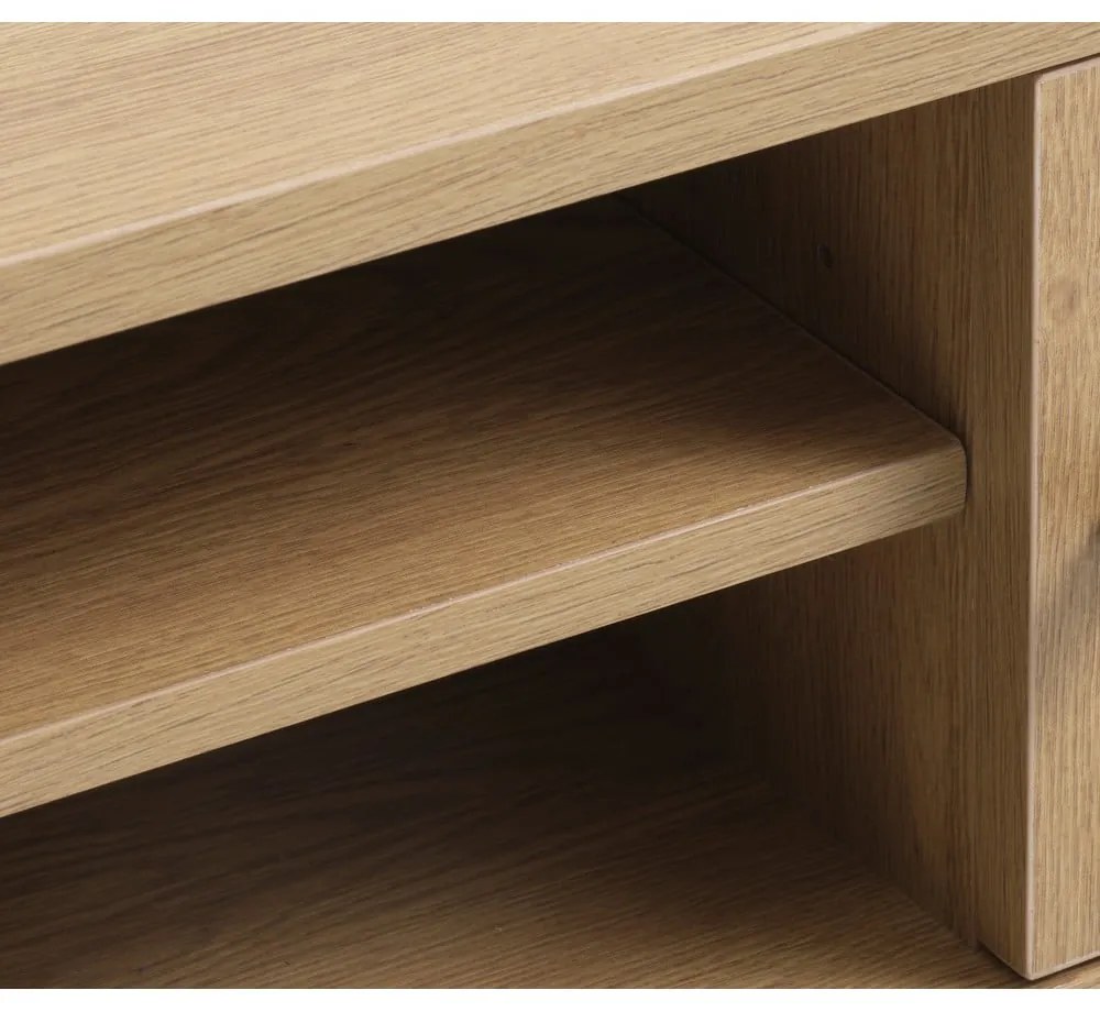 Natúr színű TV-állvány tölgyfa dekorral 120x43 cm Pensacola – Unique Furniture