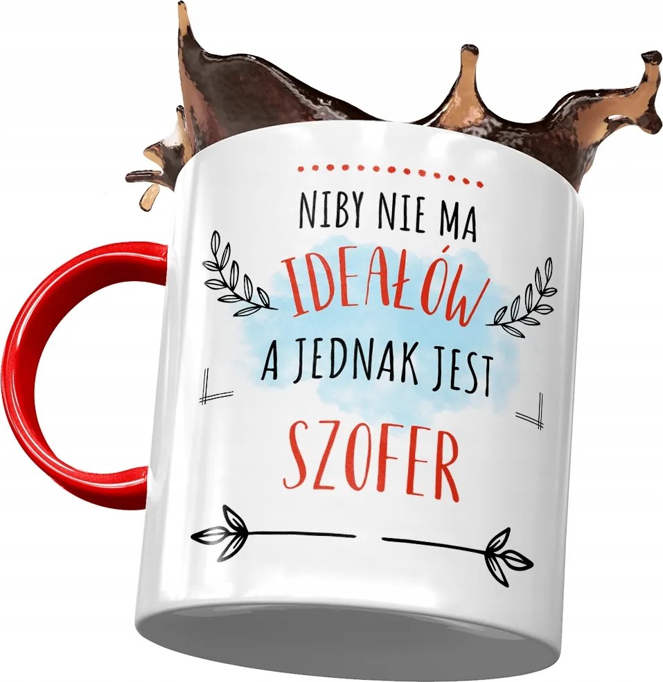 Piros Bögre Sofőrnek Nincs Ideál Nyomtatott Fotóval