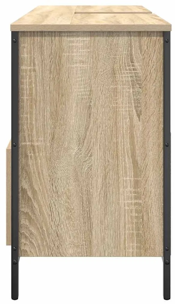 sonoma tölgy fürdőszobai mosdószekrény fiókokkal 90x34,5x60 cm