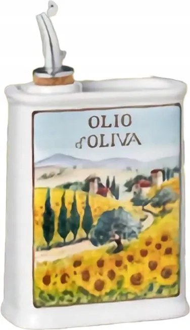 Oliera Fiore Girasoli 250 ml Kerámia Olívaolaj palack, Olaszország