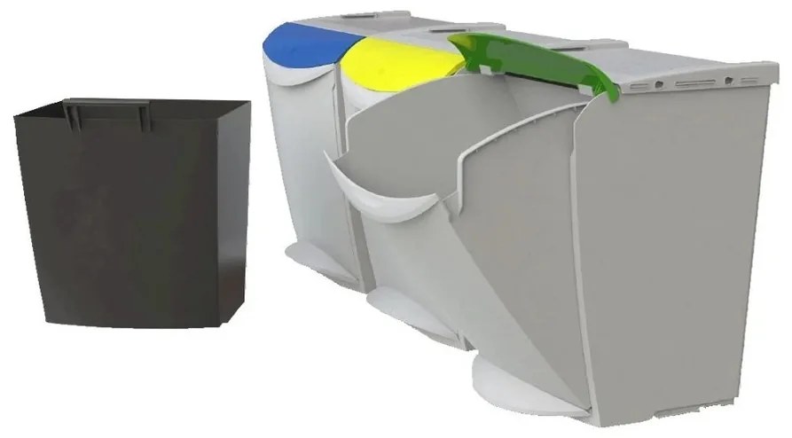 Denox Ekosystem Szelektív hulladékgyűjtő szemetes25 l, barna - biohulladék