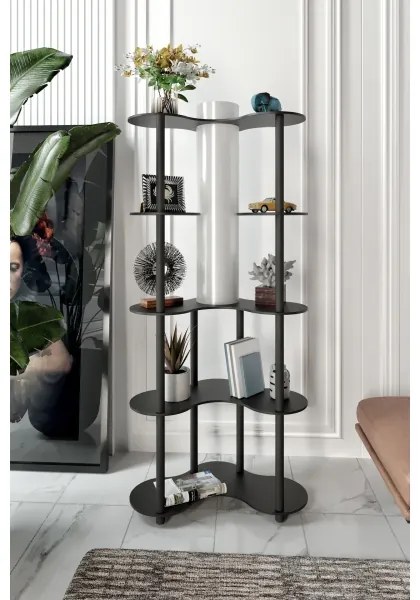 NOTO állólámpa polcokkal 1xE27/40W/230V fekete