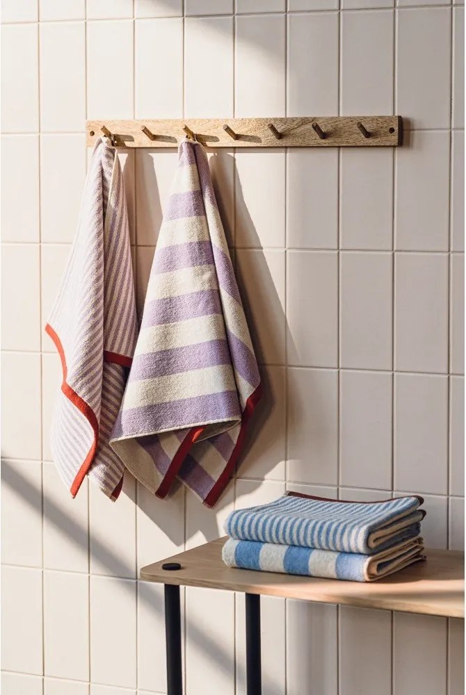 Barna-krémszínű frottír pamut törölköző 50x80 cm Gobo – noo.ma