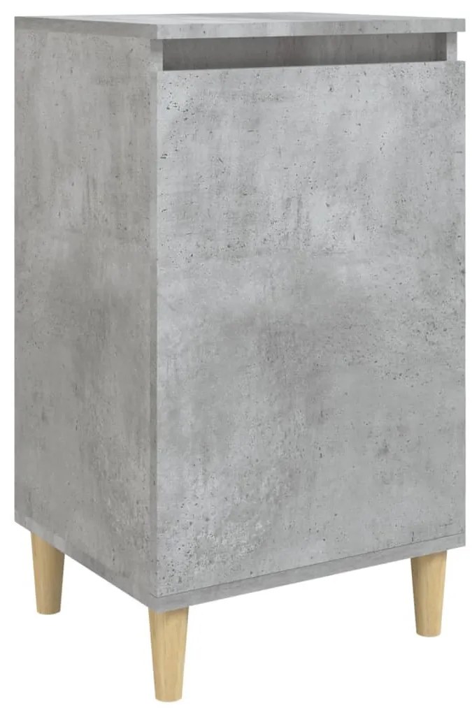 Betonszürke szerelt fa éjjeliszekrény 40x35x70 cm