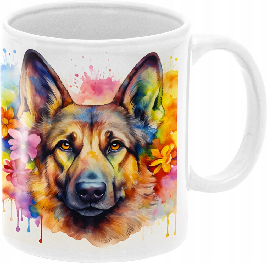 Német Juhászkutya Gyönyörű Kutyás Bögre Ajándék 330 ml Csomagolás