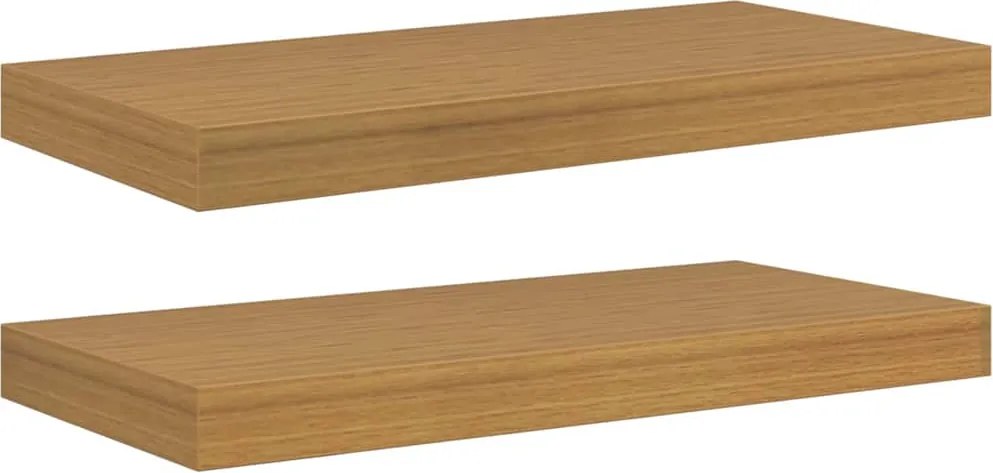 vidaXL Falpolc Falra szerelhető 2 pcs Bézs 50 x 23 x 4 cm Faanyag