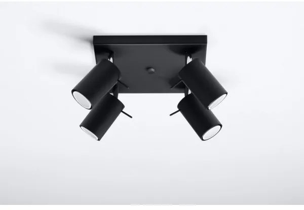 Sollux SL.0094 - Spotlámpa RING 4 4xGU10/10W/230V fekete