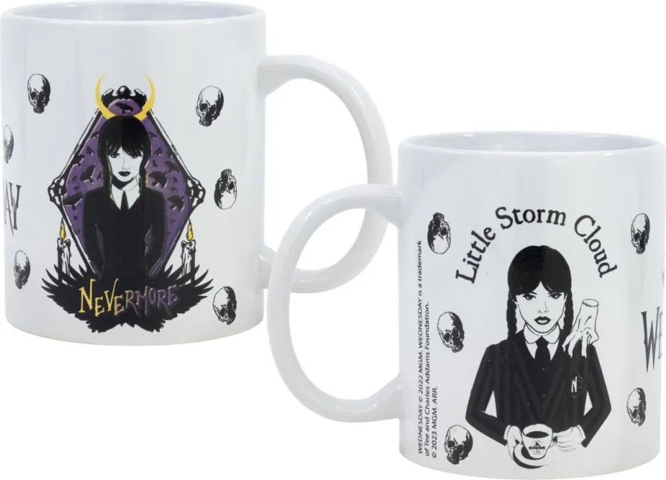 Wednesday Nevermore porcelán bögre 325 ml (11 oz) Díszdobozban