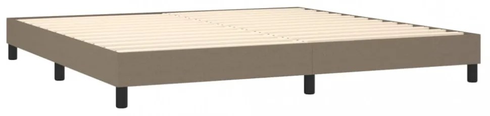 tópszínű szövet rugós ágykeret 200 x 200 cm