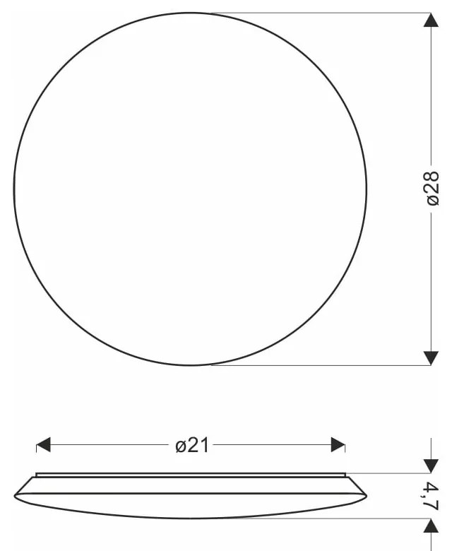 Fehér LED mennyezeti lámpa ø 28 cm Mega – Candellux Lighting