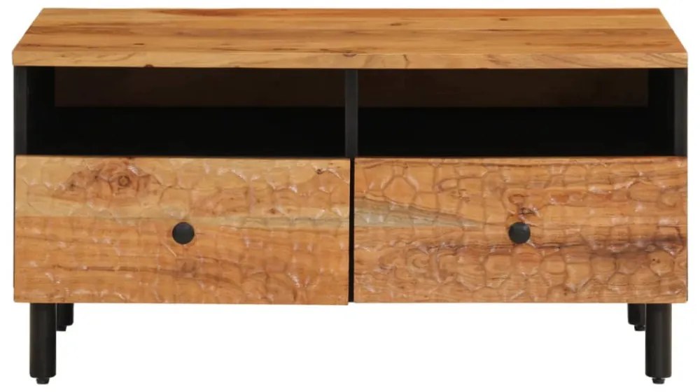 tömör akácfa dohányzóasztal 80 x 54 x 40 cm
