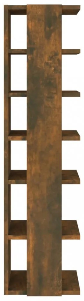 2 db füstös tölgy színű szerelt fa cipőtartó 27,5 x 27 x 102 cm