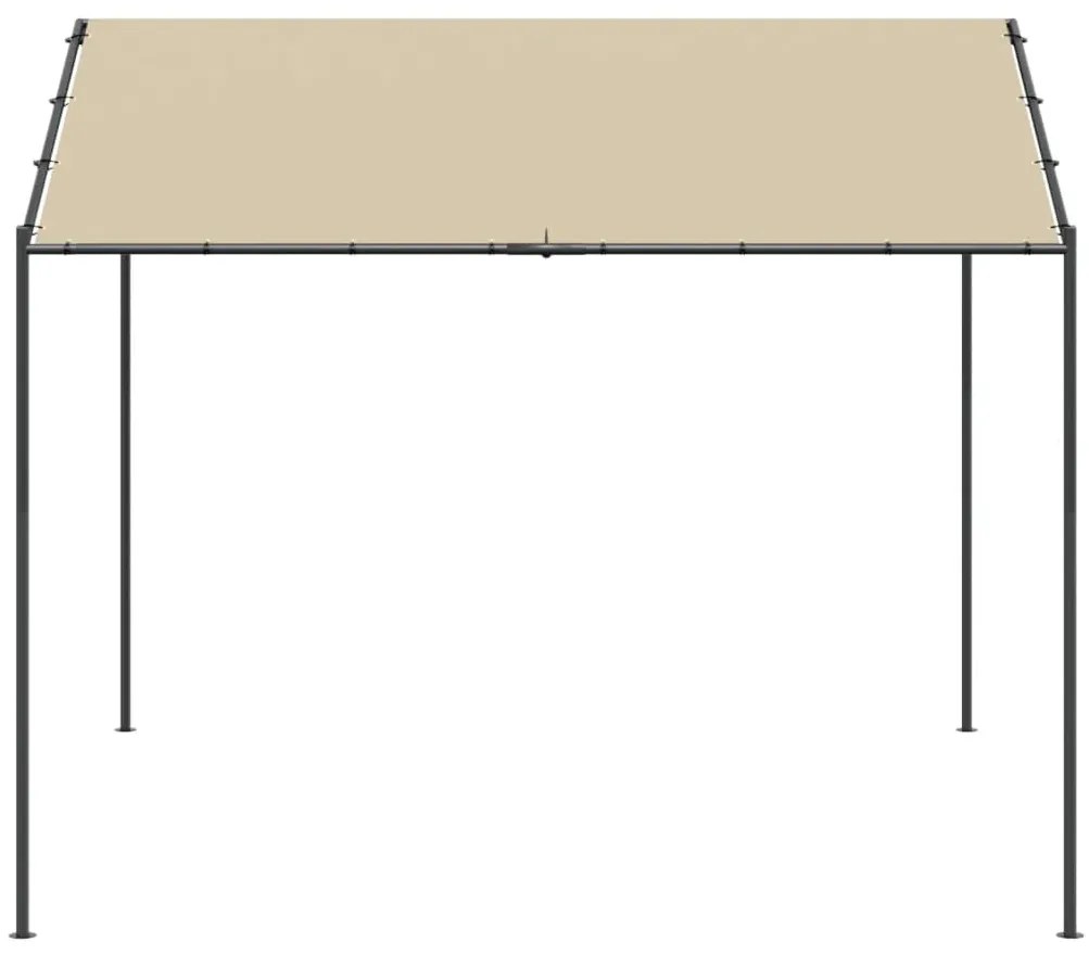 Bézs acél és szövet baldachinos sátor 4 x 4 m