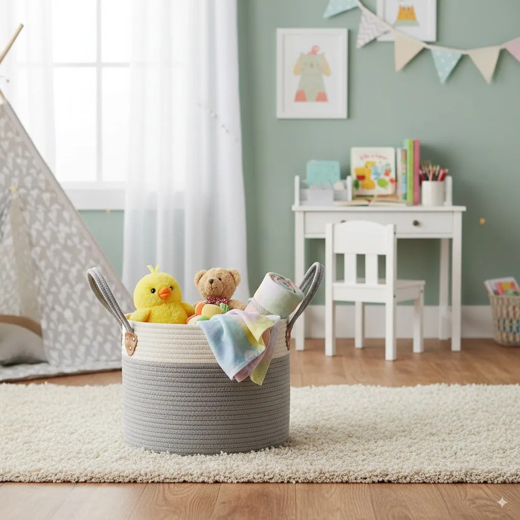 Játéktároló kosár 30 x 24 cm - s méret