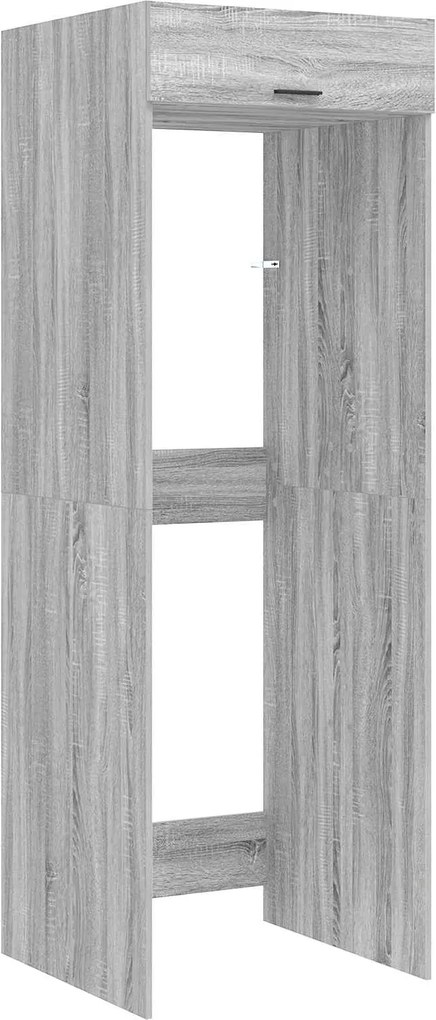 vidaXL Mosógép Szekrény Szürke Sonoma 67,5 x 68 x 200 cm Faanyag