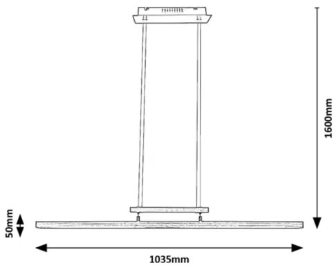 Rabalux 5280 - LED Dimmelhető csillár zsinóron YORDANA LED/27W/230V