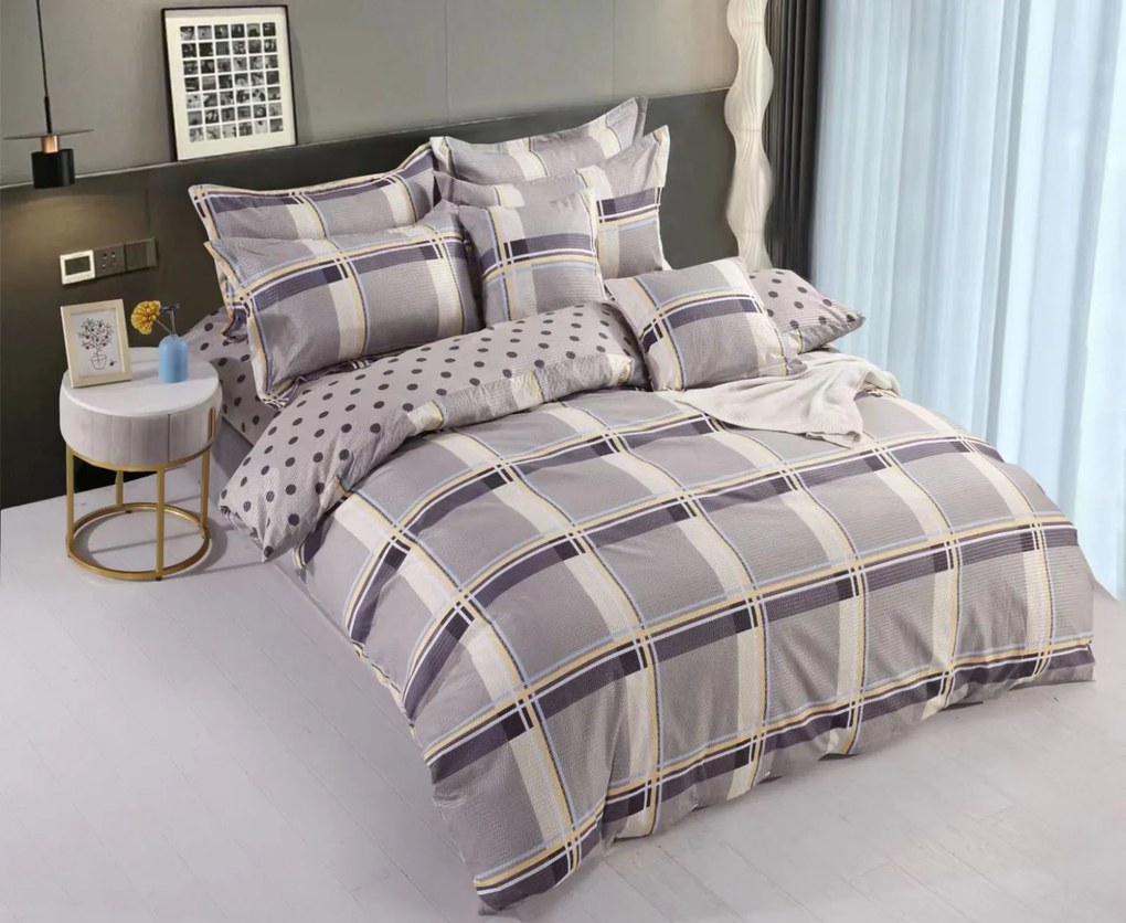 3 részes lepedők Krepp polycotton Olivia bézs 200x140cm+90x70cm TiaHome