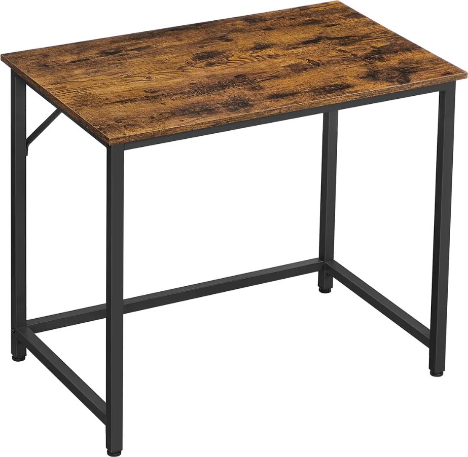 URBAN ipari stílusú íróasztal, 80x50x75 cm, barna/fekete Vasagle