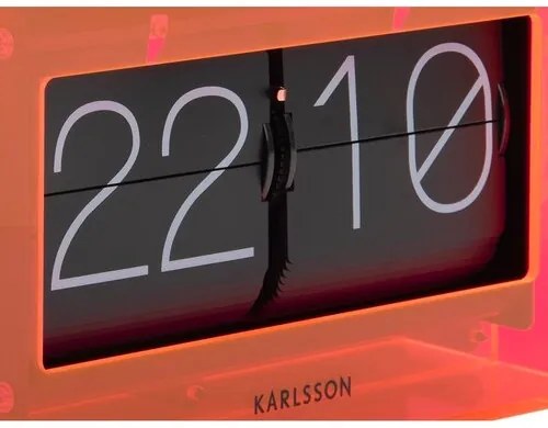 Karlsson 5976OR design fali/asztali billenő óranarancssárga, 21 cm