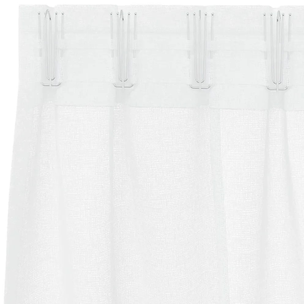 Függönyök függönyökkel 2 pcs Fehér 140x140cm Poliészter