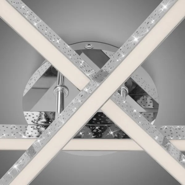 Brilo - LED Felületre szerelhető csillár REY 3xLED/5W/230V fényezett króm