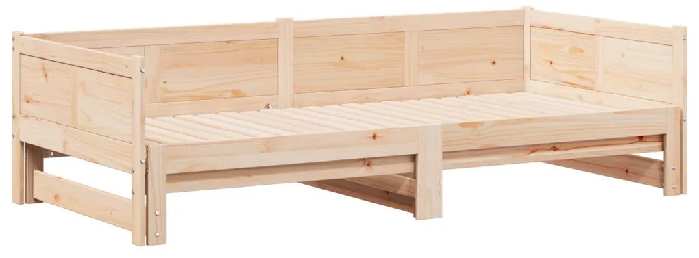 Kihúzható napágy 90x200 cm Tömör fából készült fenyő