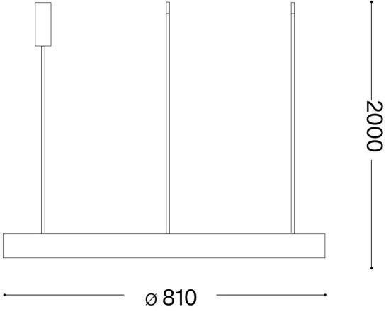 Ideal Lux - LED Csillár zsinóron GEMINI LED/59W/230V átm. 81 cm CRI 90 arany