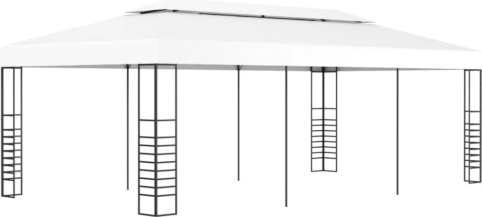 vidaXL fehér pavilon 6 x 3 m