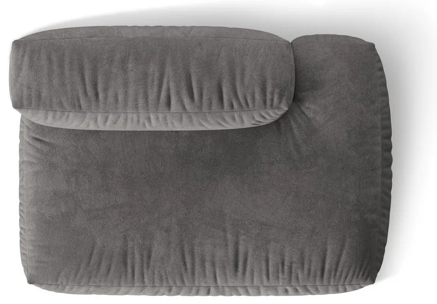 Szürke bársony kanapé modul (jobb oldali) Martina – Micadoni