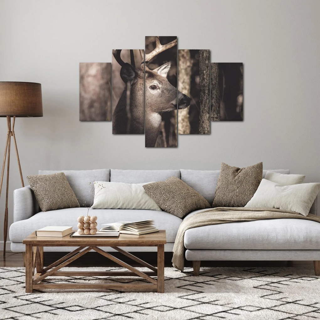 Kép - Szarvas az erdőben (150x105 cm)