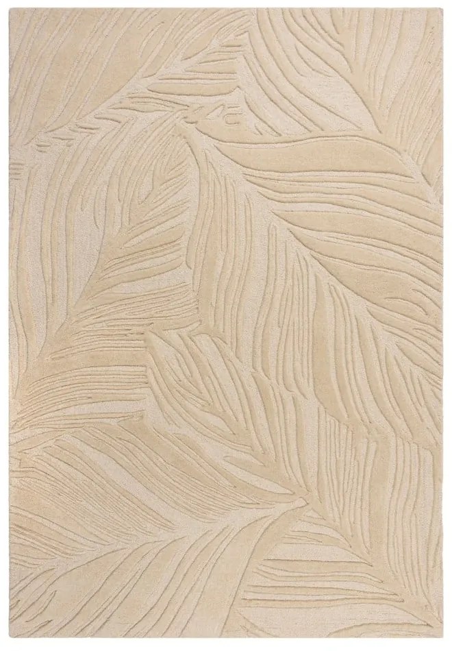 Bézs gyapjú szőnyeg 200x290 cm Lino Leaf – Flair Rugs