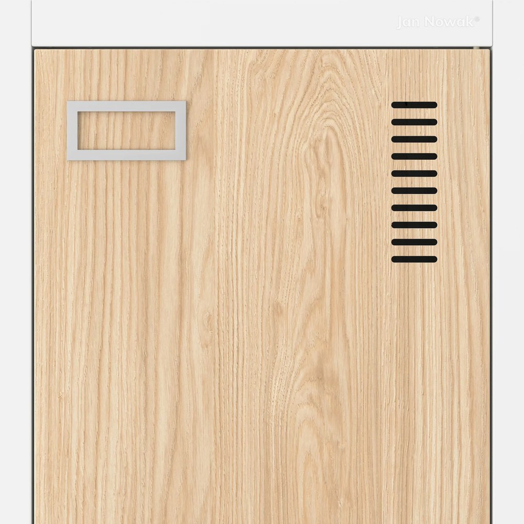 Négyrekeszes munkásszekrény, fehér/sonoma tölgy, 800x1800x500 mm: KACPER Eco Design