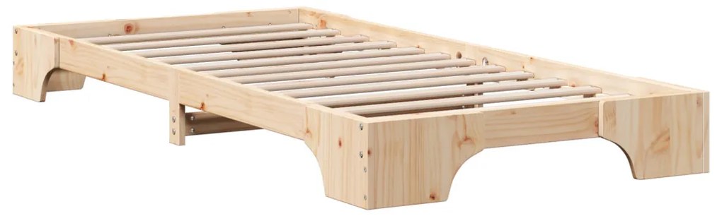 Ágykeret Természetes Tömör fenyőfa 90 x 190 cm Ergonomikus