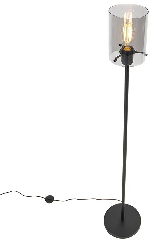 Design állólámpa fekete füstüveggel - Dome