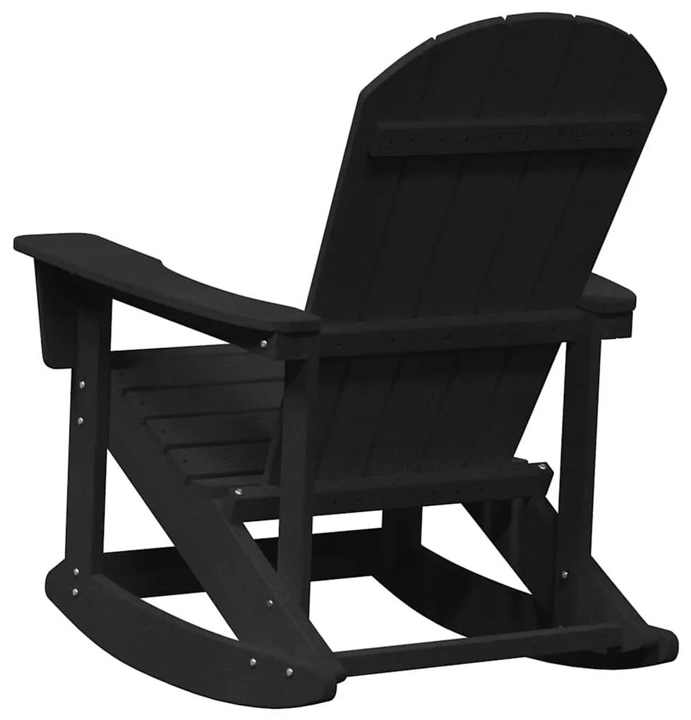 Adirondack hintás székek 2 pcs Fekete HDPE