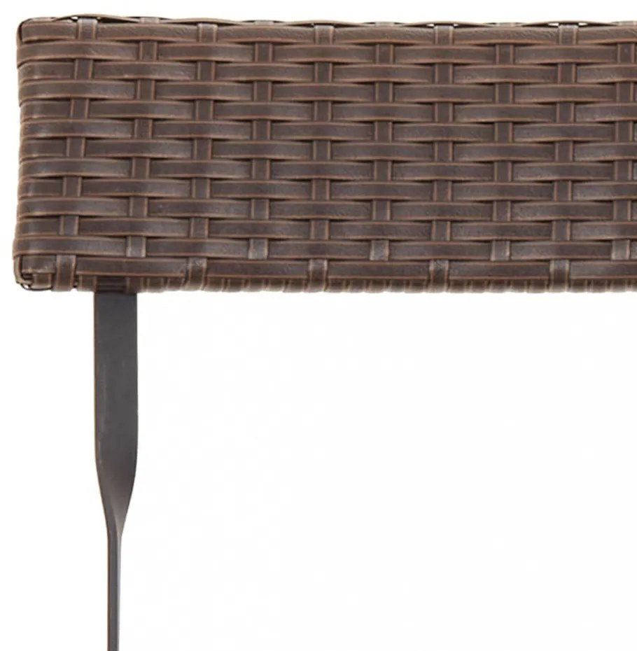 8 db barna polyrattan összecsukható bisztrószék