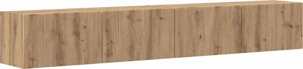 vidaXL TV Fali Szekrény 2 pcs Művészi tölgy 98 x 31 x 29,5 cm Faanyag
