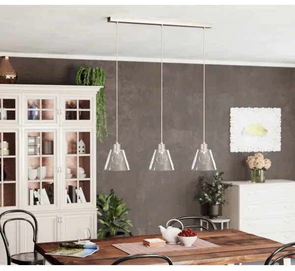 Eglo 43632 - Csillár zsinóron COPLEY 3xE27/40W/230V