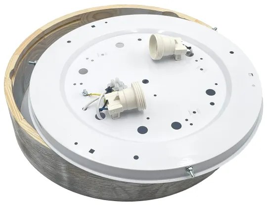 Brilagi - PINO mennyezeti lámpa 2xE27/15W/230V fenyő/ezüst, átm. 37,5 cm