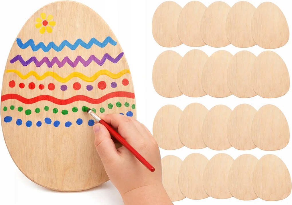 20x Tojás tojás Fa Húsvéti Díszek húsvéti tojás nád festés 10cm