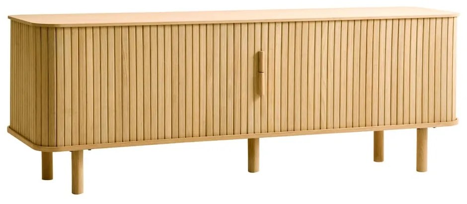 Natúr színű TV-állvány tölgyfa dekorral 160x56 cm Cavo – Unique Furniture