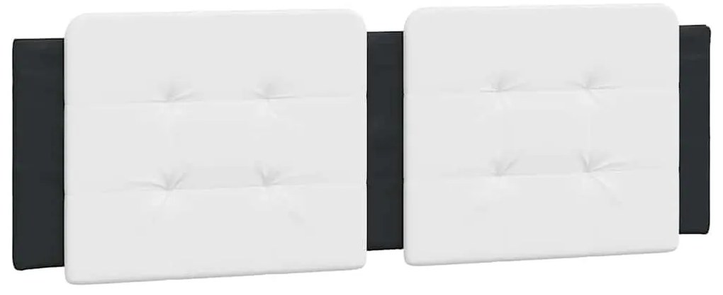 fehér és fekete műbőr fejtámla párna Zadar 160 cm