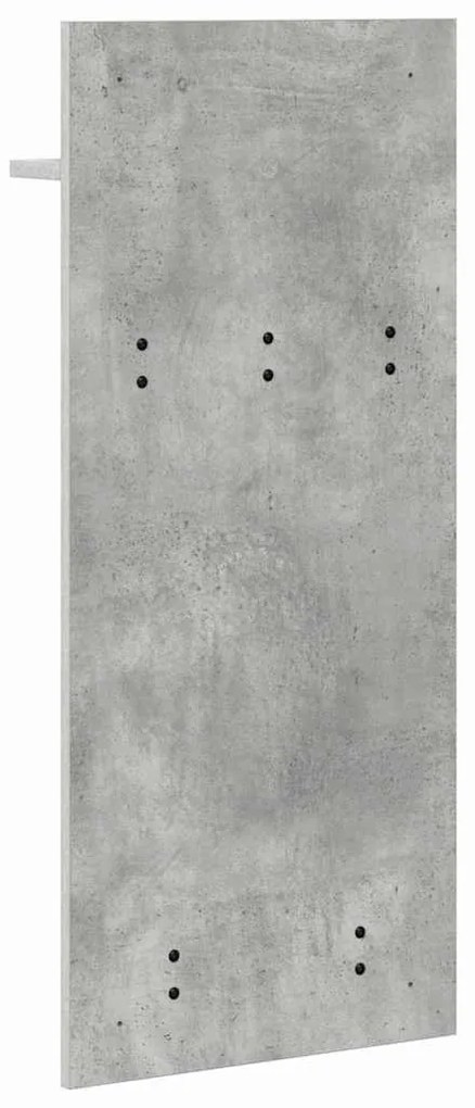 Fali Kabáthorog polcokkal Beton szürke 90 x 40 x 10 cm Faanyag