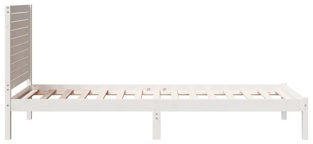 fehér tömör fa extra hosszú ágykeret matrac nélkül 90 x 210 cm