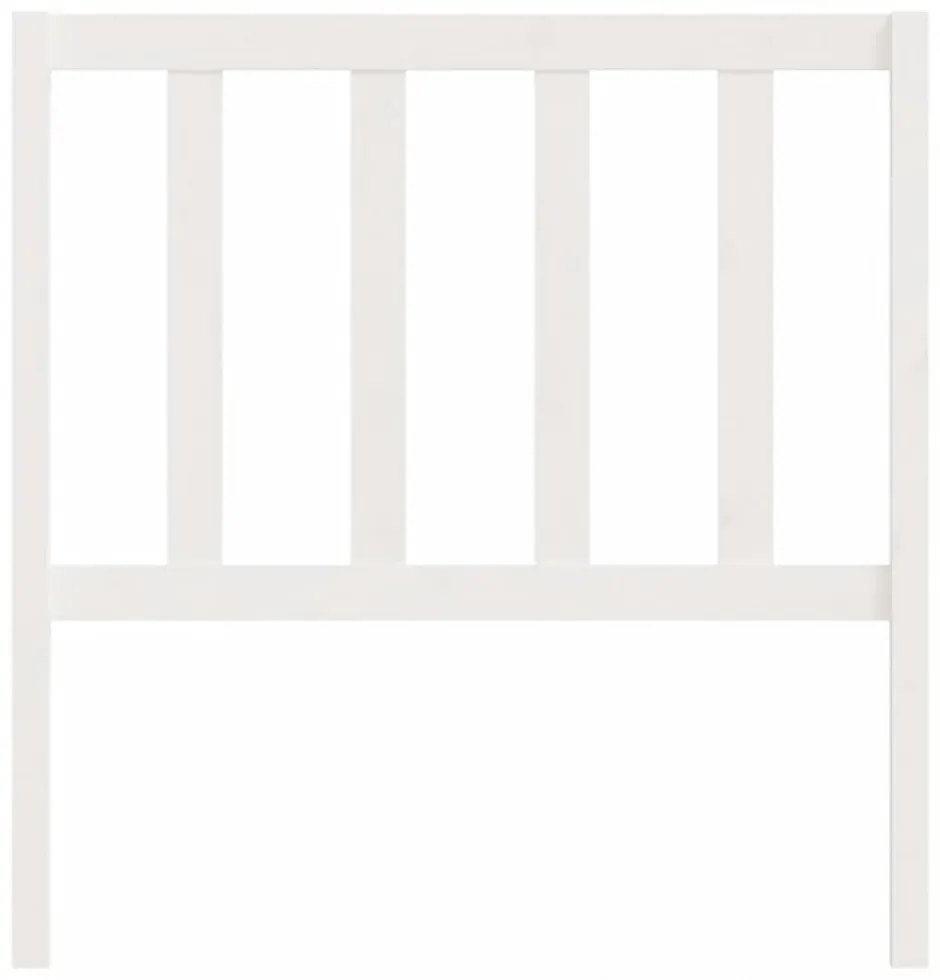 fehér tömör fenyőfa ágyfejtámla 81 x 4 x 100 cm