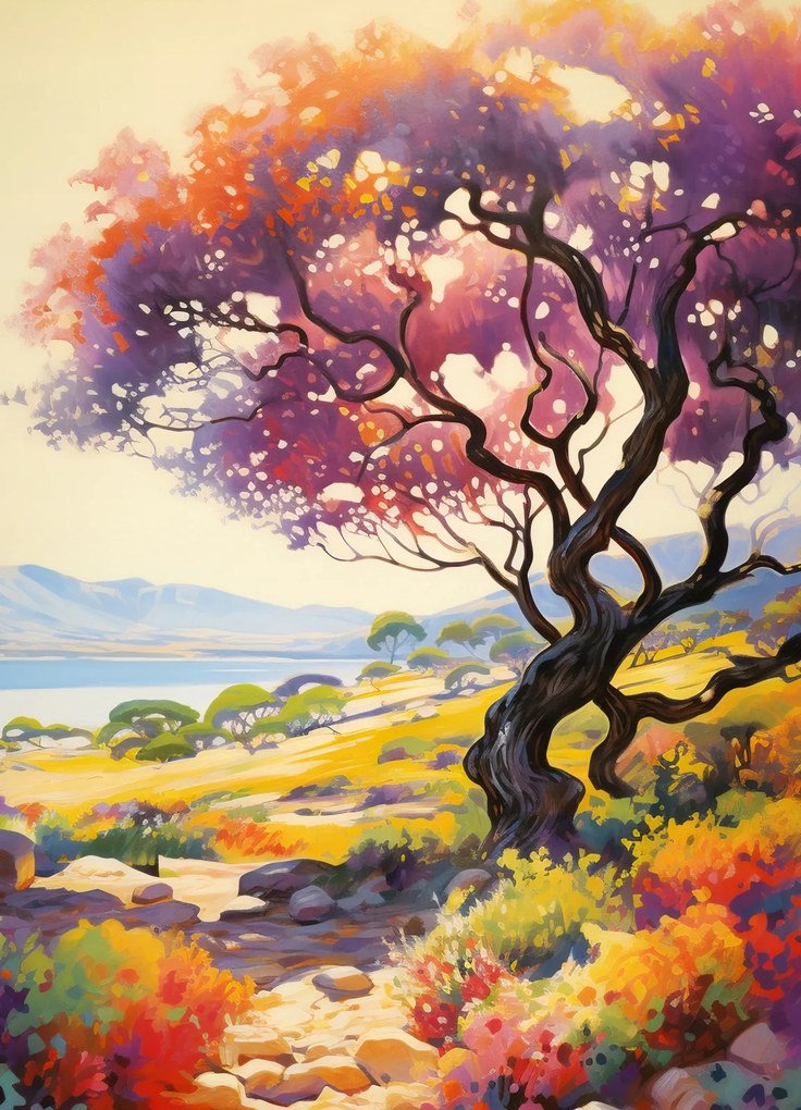 Poszter 20,5x28,4cm Színes alkonyat a völgy felett