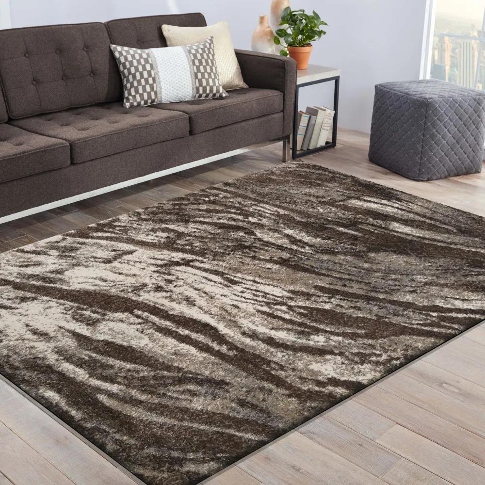 Minőségi barna szőnyeg a HERMES kollekcióból Szélesség: 120 cm | Hossz: 170 cm
